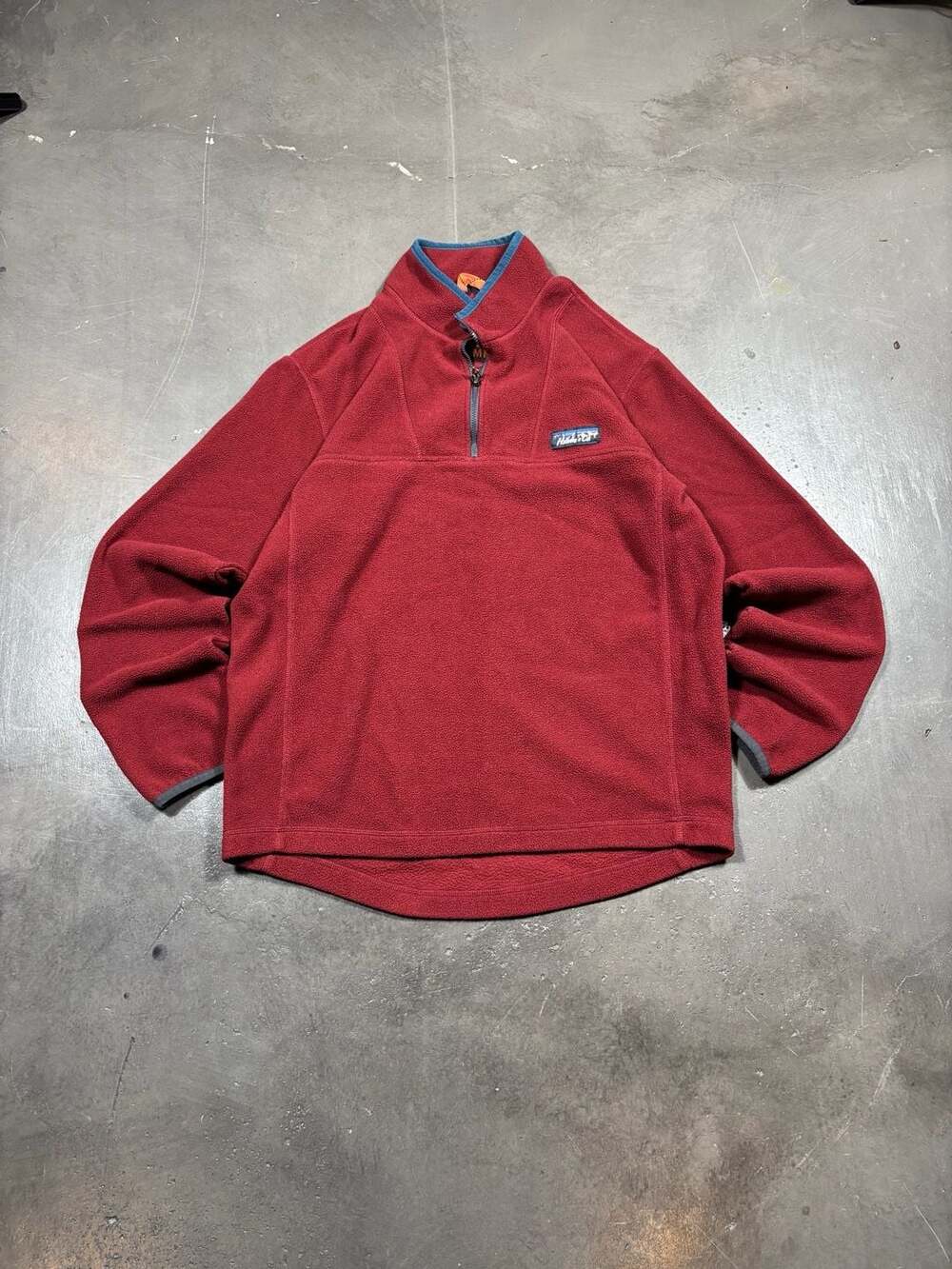 Hawke & Co Outfitter Style Red Quarter-Zip Fleece Pullover medium